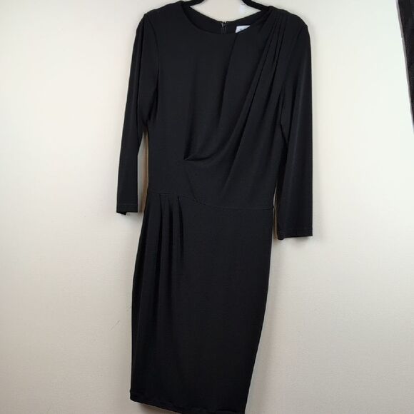 The Fold Clifton Black Dress Size 12 Comfortable Power Dressing - Picture 2 of 10